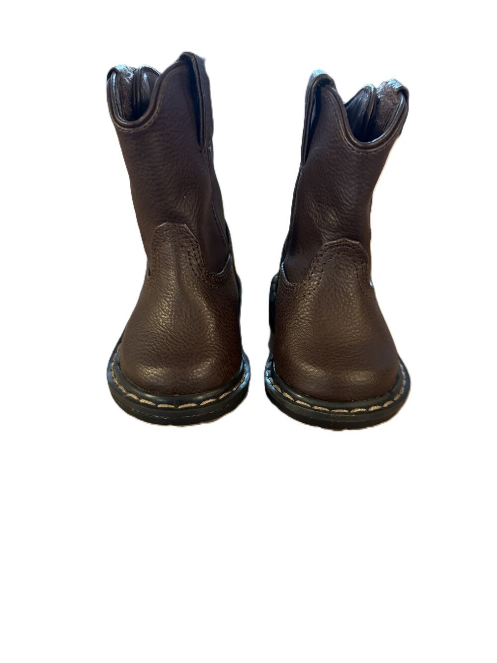 Garanimals Baby Boys Brown Western Cowboy Boots Size 2 Hook & Loop